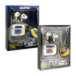 Kit de audífonos inalámbricos y llavero de tenis con pelota / sport basketball / champions / fr-9502