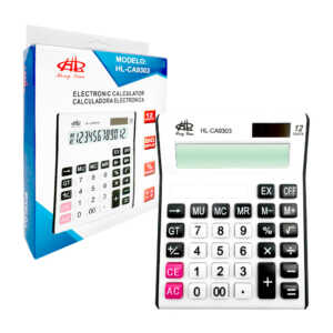 1pza Calculadora electrónica cuadrada, de plástico, con panel solar y 12 dígitos, variedad de funciones / ca9303