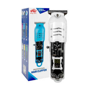 1pza rasuradora para cortar el cabello de plástico, recargable, semitransparente, con indicador de batería en pantalla, variedad de colores / prl8699 / hair clipper