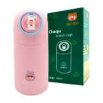 1pza Vaso termo metálico con cúpula transparente y figurita animada, variedad de colores / 350ml / water cup / rpb8773 / figura encapsulada