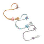 1pza Diadema decorativa con diseño de copo diamantado y extensión trenzada con moño y listón, variedad de colores / hr-01 / diadema trenza