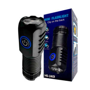 1pza Lámpara pequeña recargable, con gancho para colgar y 4 modos de iluminación, variedad de usos / mini flashlight  / hs-2401