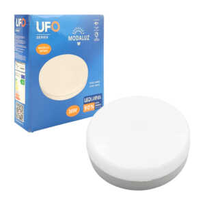 1pza Lámpara led tipo plafón chico, redondo, de luz blanca ahorradora, variedad de funciones / ufo series / int054