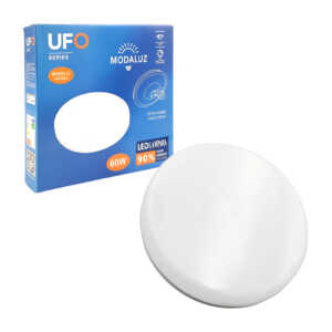 1pza Lámpara led tipo plafón circular de luz blanca ahorradora, variedad de usos / 60w / ufo series