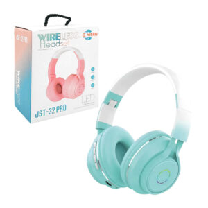 Audifonos inalámbricos plegables con efecto degradado, luz rgb, almohadillas ergonómicas y cancelación de ruido, variedad de colores / jst-32pro / wireless headset