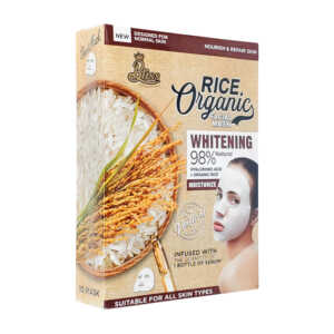 Caja con 10 mascarillas extracto de arroz para el purificar la piel  / kb72-19 / organic rice