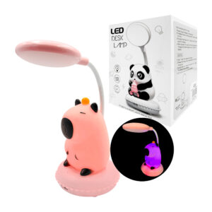 1pza Lámpara led de escritorio, flexible, recargable, con base decorativa, botón de encendido, cuerpo ajustable y figura de capibará, variedad de colores / led desk lamp / jjl123-5