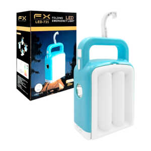 1pza Lámpara led plegable de plástico, recargable, con 5 modos de iluminación, variedad de funciones / fx / led-735 / 20w