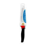 1pza Cuchillo metálico mediano, con mango de plástico bicolor, variedad de usos / 23cms / kingsta