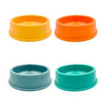 1pza Plato grande para mascotas, liso, con estampado de huellas brillantes, variedad de colores / lf-cw9793