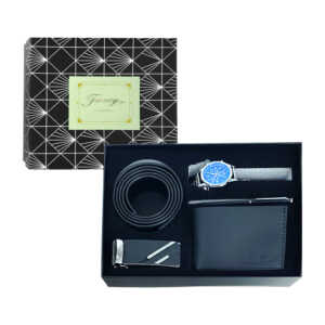 Kit de regalo para caballero con cinturón, pluma, reloj y cartera - billetera, variedad de colores / fancy / lu1146