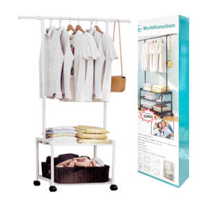 Closet organizador multifuncional con 2 niveles y capacidad de 30kg, 56x34.5x162cm, variedad de colores / multifunction / lu1194