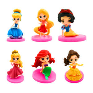 Paquete con 6 figuras de plástico coleccionables en forma de las princesas, 7.5cm, variedad de modelos / lu6619