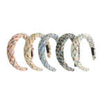 1pza Diadema acolchada con hilos multicolor, variedad de colores / lu7545
