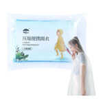 1pza Impermeable de plástico desechable liso, variedad de colores / compact portableraincoat / lu8843