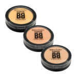 Polvo compacto facial doble million pauline con espejo y esponja, variedad de tonos / super bb powder / fb-4131 / m18-25