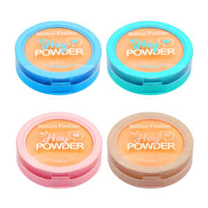 Polvo compacto facial doble million pauline de 28g con espejo y esponja, variedad de tonos / hey powder / m24-128 / fb-4127