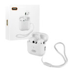 Audífonos inalámbricos blancos tipo earbuds con sensor táctil, estuche de carga pequeña y correa / m30 / vmex / 545249