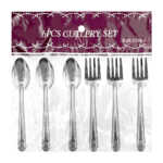 Juego de 6 mini cubiertos cucharas y tenedores de acero / mt072 / 6pcs cutlery set