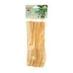 Paquete con 12 cuchillos de madera de bambú natural / mt1335 / pure wooden spoon