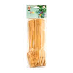 Paquete con 12 tenedores de madera de bambú natural / mt1336 / pure wooden spoon