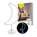 Lámpara en forma de luna con luz led led con base, variedad de colores / mt984 / decoration lamp