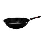 1pza Sartén wok hondo antiadherente con esmalte de teflón y mango de plástico, 32cm / p-11344
