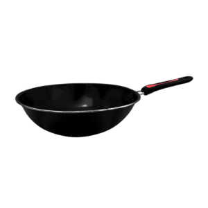 1pza Sartén wok hondo antiadherente con esmalte de teflón y mango de plástico, 32cm / p-11344
