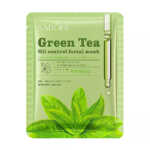 1pza Mascarilla facial refrescante sadoer con extracto de té verde, 25g / sd06226