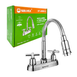 Mezcladora de 4 pulgadas para lavamanos, con manguera flexible, ahorradora y cuerpo de latón, variedad de funciones / solvex / sp-40083-2