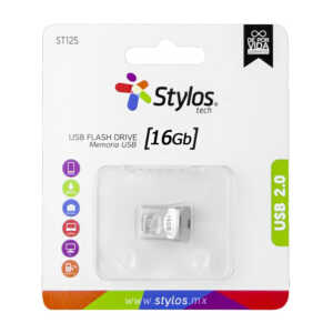 Memoria usb flash drive 2.0 pequeña metálica de 16gb y hoyuelo para colgar, variedad de usos / st125 / stmus42s / stmus42030719