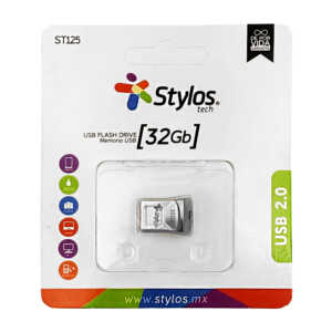 Memoria usb flash drive 2.0 pequeña metálica de 32gb y hoyuelo para colgar, variedad de usos / st125 / stmus41s / stmus41030719