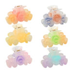 1pza pinza para el cabello con 3 flores en tono degradado, variedad de colores / pinza flores / y-10-35
