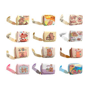 Cartera / monedero infantil con estampado de capibara, variedad de diseños / capybara / y-48
