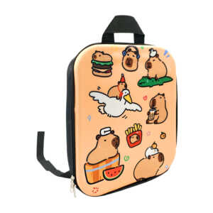 Mochila infantil rectangular de 1 compartimento con estampado de capibara, variedad de modelos / y9-2