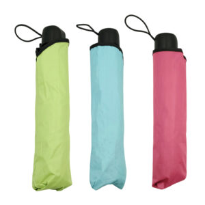 1pza Paraguas / sombrilla de bolsillo, liso, con mango plegable, asa ergonómica y funda de tela, variedad de colores / buytiti / yj-811