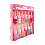 Paquete miss fon con 24 esmaltes infantiles con 6ml, variedad de colores / nail polish / caja unicornio / n532