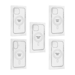 1pza Funda protectora transparente de silicona, con función y decoración de magsafe, variedad de modelos / kbod / space magnetic / enjoy life