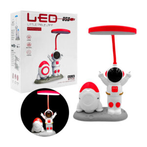 Lámpara de escritorio en forma de astronauta recargable con cohete sacapunta decorativo, variedad de colores y modelos / l212-121jv / hk28-1a / hk28-1b