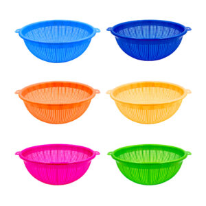 1pza Colador de plástico, grande, redondo, con agarraderas laterales pequeñas, variedad de colores / colador 3 / articulos plasticos