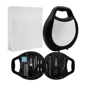 Caja - estuche pequeño con 15 herramientas, puntas intercambiables, desarmador, pinzas, flexometro / l126-148qv / 148qy