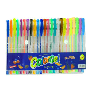 Paquete con 24 plumas de gel en colores neón o con glitter y aroma, colores surtidos / colorgel / st37657