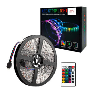 Tira led strip light multifuncional rgb de 5 metros con eliminador / combo smd led strip / 2835-24bt-5m