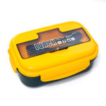Tupper rectangular lunch box con 2 compartimentos y cubiertos con cierre hermético, variedad de colores / lunch box delicious lunch / 330ff / l140-330ff