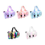 Bolsa tipo maleta multifuncional zuomanni con 3 compartimientos en tono tornasol, variedad de colores / 351