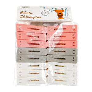 Paquete con 16 pinzas de plástico para la ropa, 6.5cm, variedad de colores / plastic clothespins / youcheng / pinza de plástico / pinza ropa / 3716