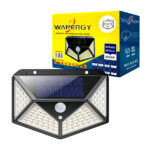 Lámpara solar led wanergy para exterior con sensor de movimiento, panel solar, 30w, 8000k y protección ip65 / 40754