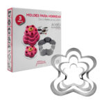 Juego de 3 cortadores para pastel o galletas de acero inoxidable, variedad de diseños / l132-40ud / 40ud / la bella pandita
