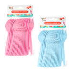 Paquete con 20 tenedores de plástico lisos medianos para fiesta, variedad de colores / reino fiesta /  52389