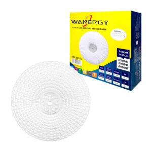 Lámpara tipo plafón led redondo grande de 390 x 65 mm, 3 temperaturas, 24w, protección ip10 y diseño moderno / 60356 / d390